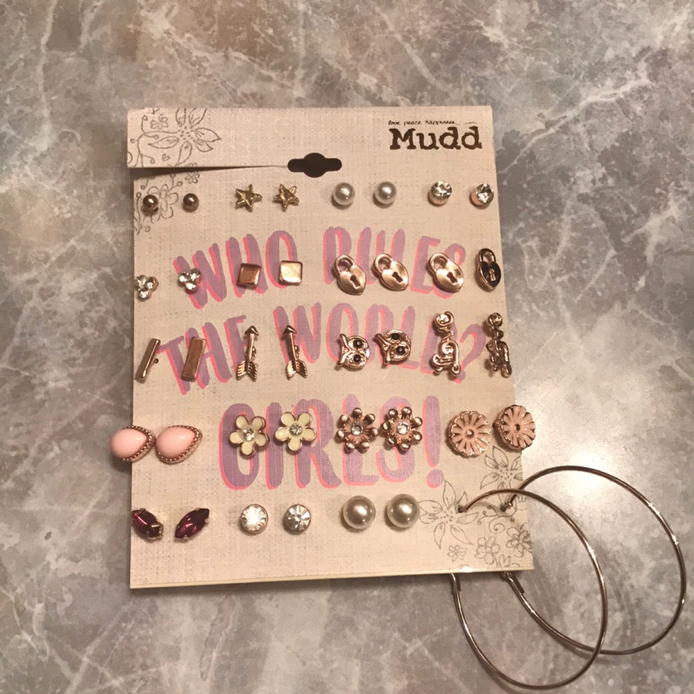 NWT. Set of 20 pairs of Earrings by Mudd